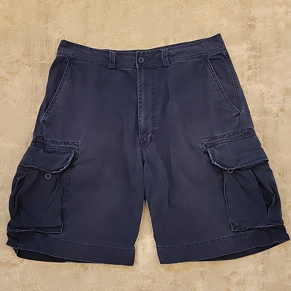 MEN'S POLO RALPH LAUREN NAVY CARGO BLUE SHORTS CHINOS SZ 36